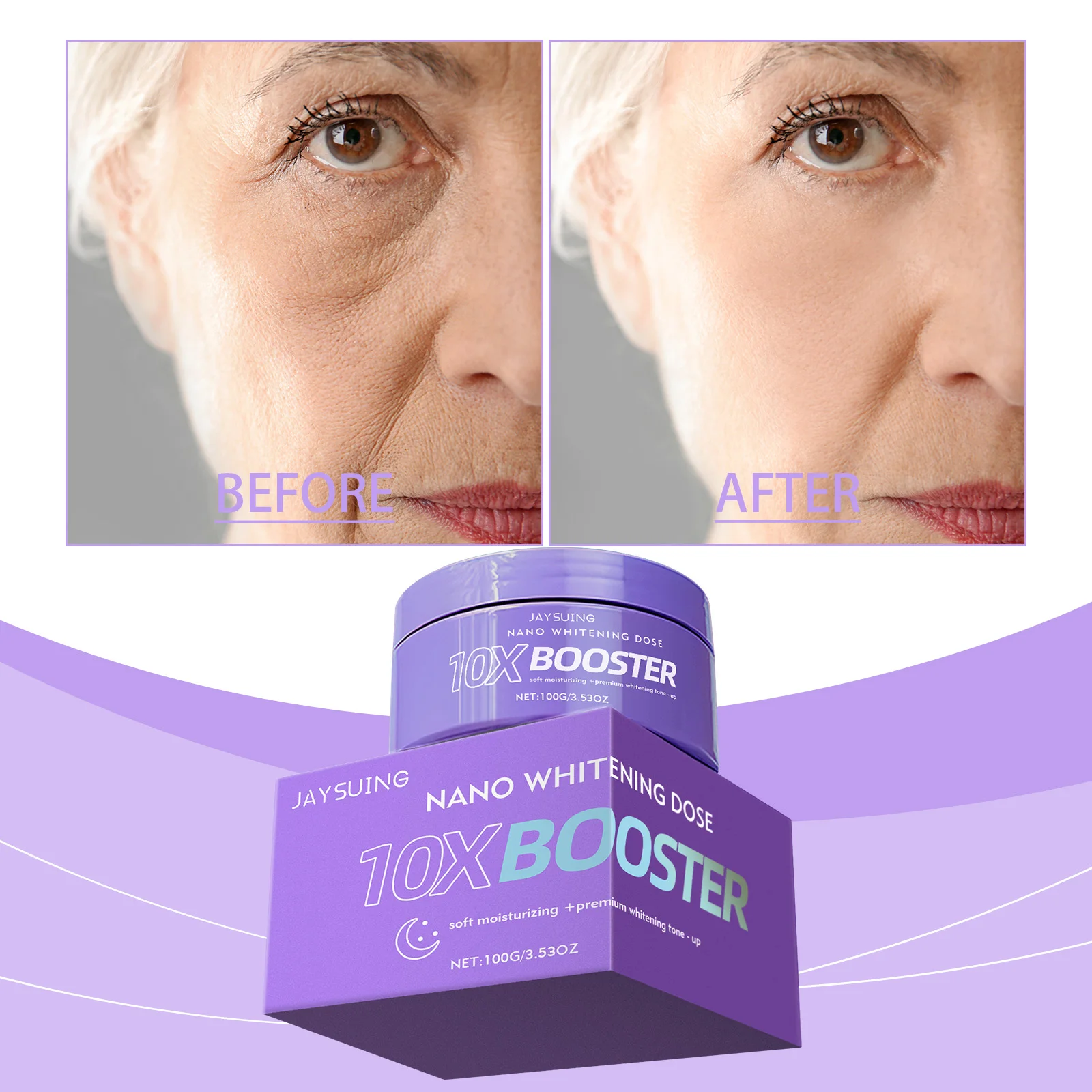 Anti-Wrinkle Whitening Cream Anti-Aging Lift Firm Spot Reduction Melanin Correction Moisturise Brightening Korean Skincare 100g
Anti-Wrinkle Whitening Cream Anti-Aging Lift Firm Spot Reduction Melanin Correction Moisturise Brightening Korean Skincare 100g