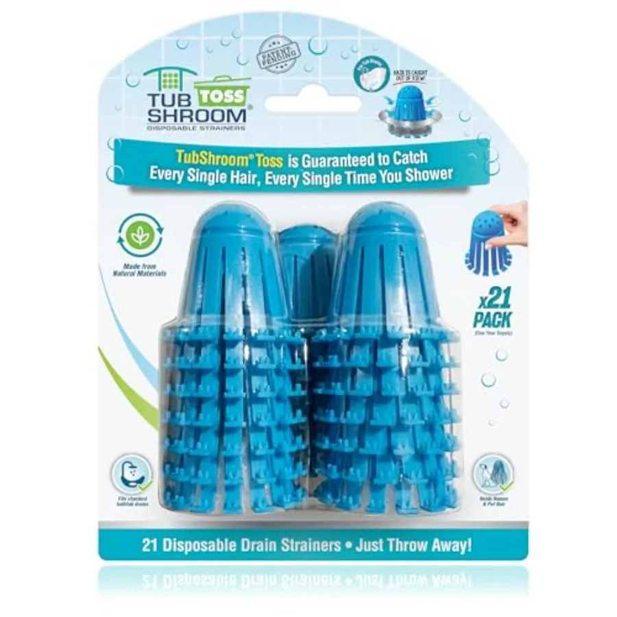Toss 21pk Disposable Bath Tub Drain Strainers - Hair Catcher Snare for Shower Bathtub to Prevent Clogged Drains, Traps Human an
Toss 21pk Disposable Bath Tub Drain Strainers - Hair Catcher Snare for Shower Bathtub to Prevent Clogged Drains, Traps Human an