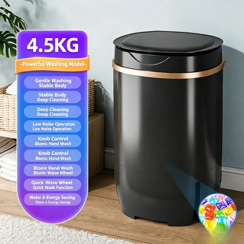 New Mini Washer, Semi-Automatic Wash & Spin All-in-One Laundry Machine for Baby Clothes, Underwear & Lingerie, Ideal for Single
New Mini Washer, Semi-Automatic Wash & Spin All-in-One Laundry Machine for Baby Clothes, Underwear & Lingerie, Ideal for Single