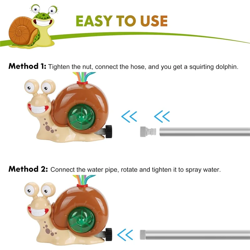 B05B-Cartoon Snail Water Sprinkler For Summer Garden Lawn Water Sprays For Backyard Pool Party Fun 
B05B-Cartoon Snail Water Sprinkler For Summer Garden Lawn Water Sprays For Backyard Pool Party Fun