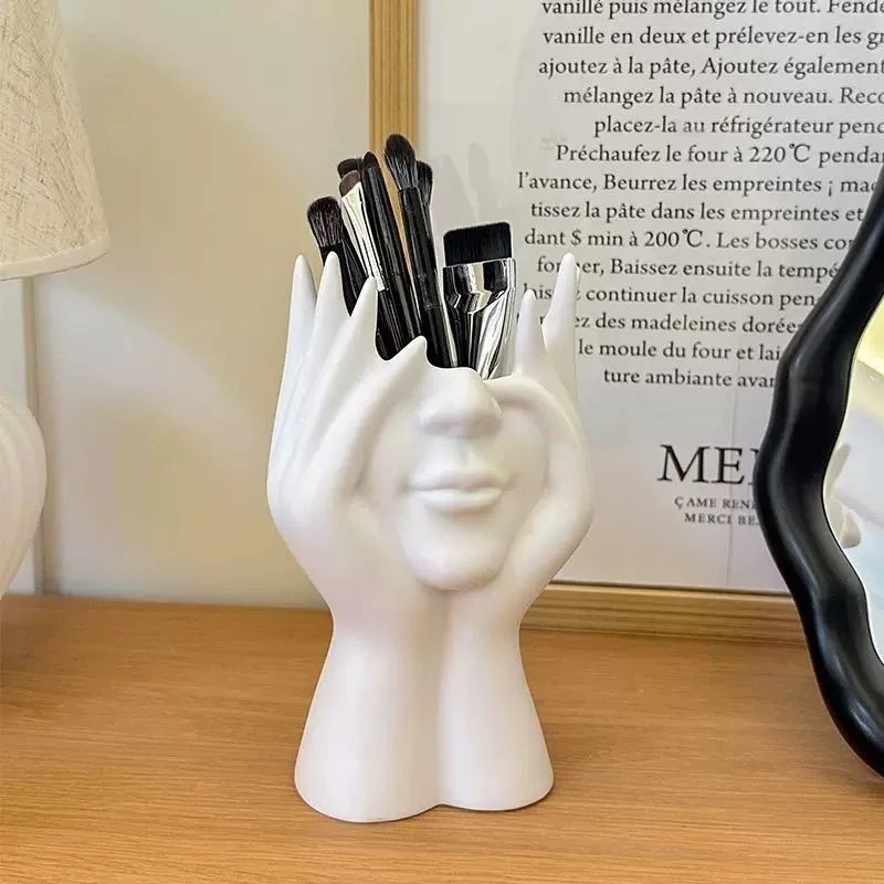 Creative Face-palming Pen Holder - Multifunctional Desk Organizer, Makeup Brush Holder, Artistic Office & Home Decoration
Creative Face-palming Pen Holder - Multifunctional Desk Organizer, Makeup Brush Holder, Artistic Office & Home Decoration