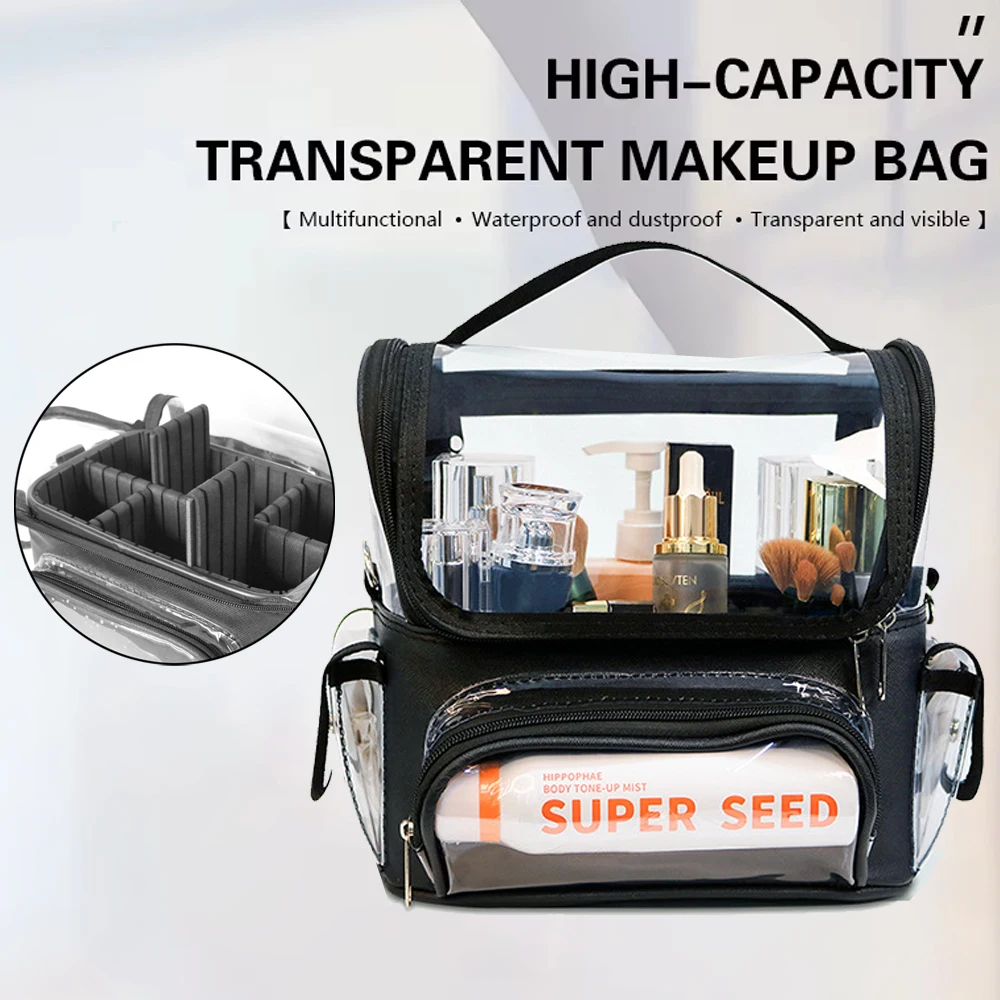 Makeup Brush Holder Backpack Makeup Artist Travel Case Clear Waterproof Cosmetic Organizer Bag With Adjustable Strap Divider
Makeup Brush Holder Backpack Makeup Artist Travel Case Clear Waterproof Cosmetic Organizer Bag With Adjustable Strap Divider