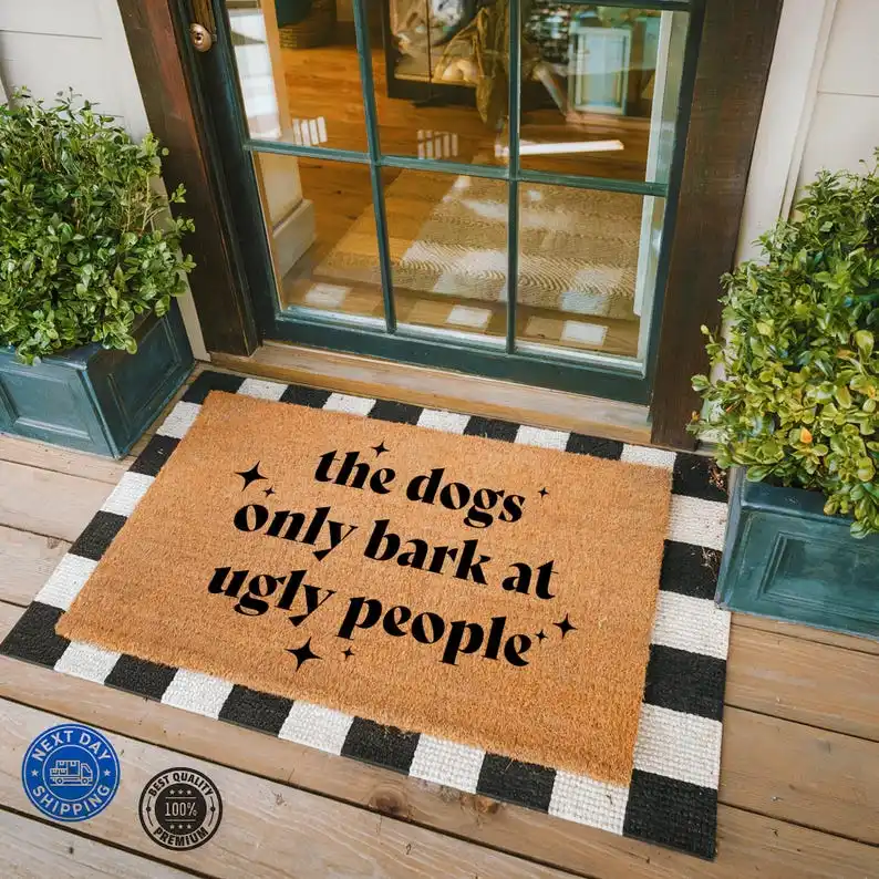 Funny Text Design Doormat Customized Words Rugs Trendy Coir Anti-slip Absorbent Welcome Doormat Apartment Housewarming Gifts
Funny Text Design Doormat Customized Words Rugs Trendy Coir Anti-slip Absorbent Welcome Doormat Apartment Housewarming Gifts