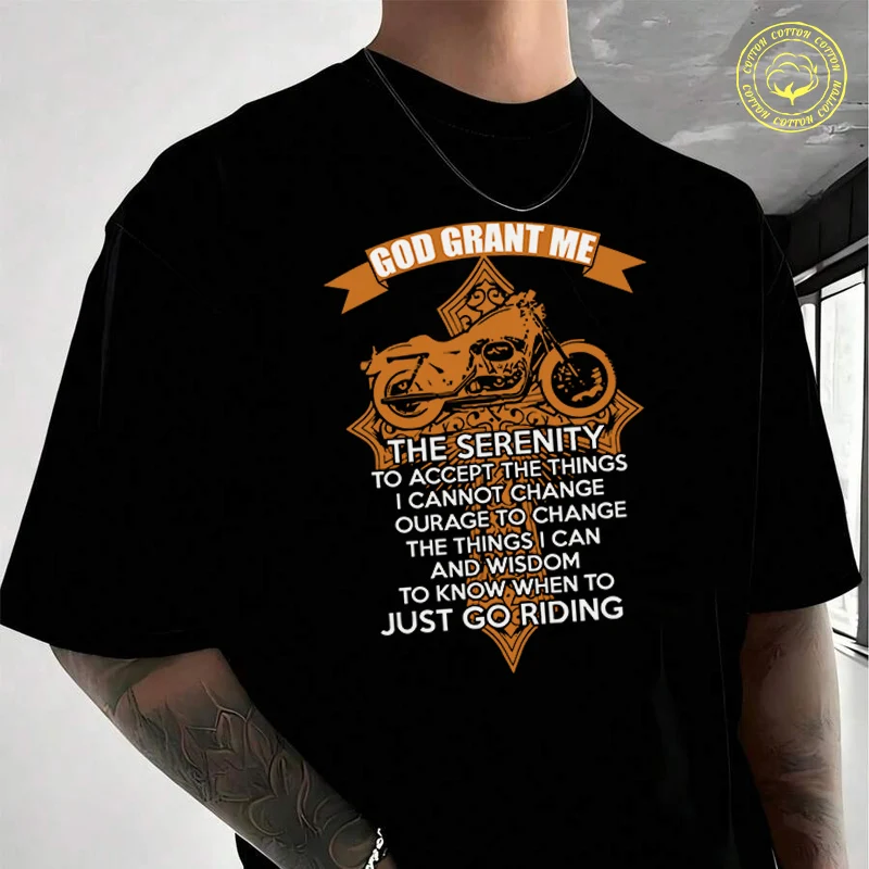 God Grant Me Motorcycle T-shirt Moto Male Brand Tee Men Summer T Shirts Casual High Quelity O-neck Tees
God Grant Me Motorcycle T-shirt Moto Male Brand Tee Men Summer T Shirts Casual High Quelity O-neck Tees