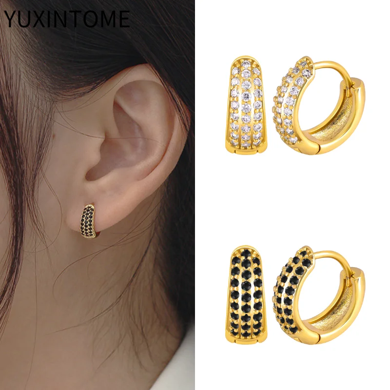 925 Sterling Silver Ear Needle White Black Zircon Hoop Earrings for Women Fashion Small Circle Earrings Luxury Jewelry Gifts
925 Sterling Silver Ear Needle White Black Zircon Hoop Earrings for Women Fashion Small Circle Earrings Luxury Jewelry Gifts