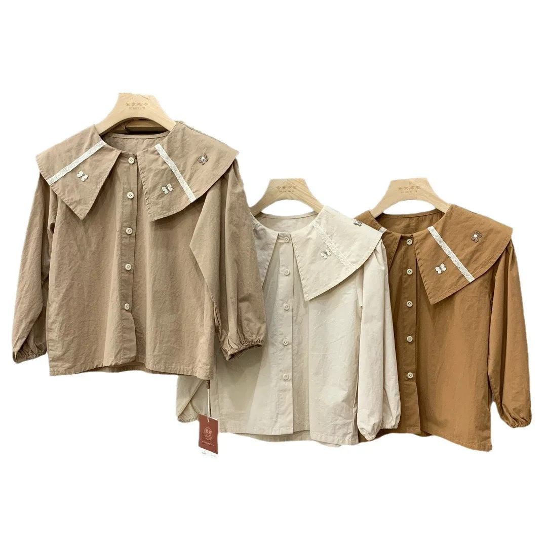 Children shirt for girls 2024 autumn new foreign style lapel embroidered blouses
Children shirt for girls 2024 autumn new foreign style lapel embroidered blouses