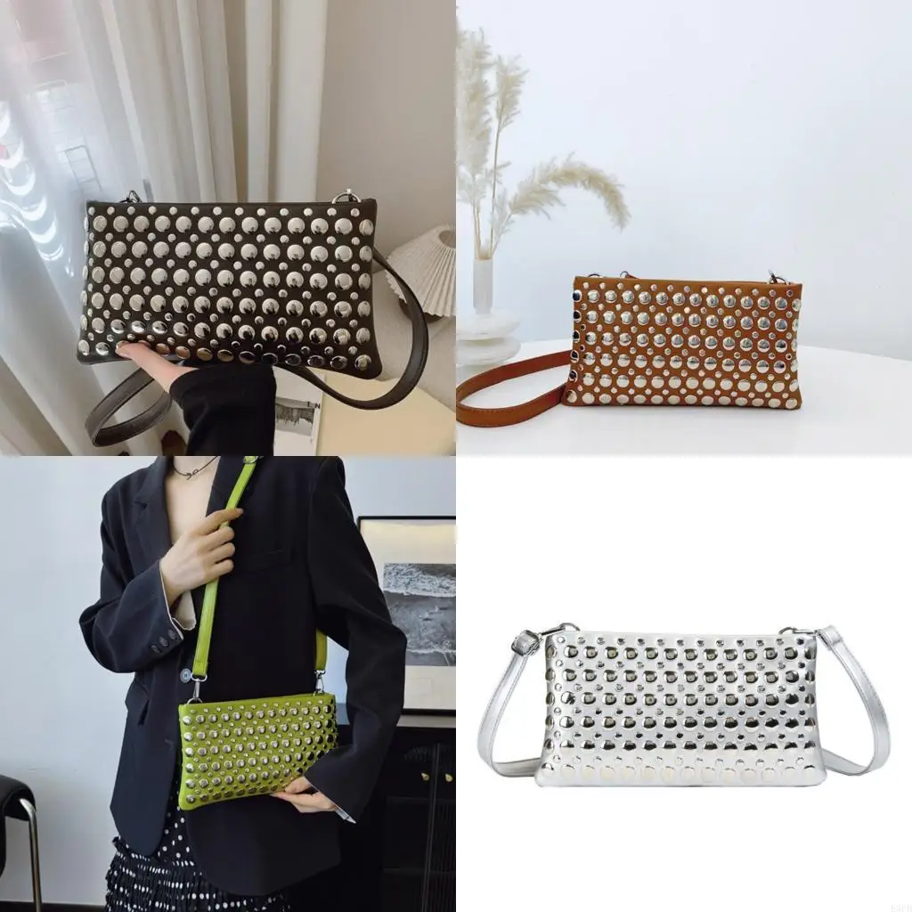 Women's Leather Shoulder Bag Fashion Clutch Handbag Crossbody Bag with Strap Women Punk Rivets Handbag Purse Clutch
Women's Leather Shoulder Bag Fashion Clutch Handbag Crossbody Bag with Strap Women Punk Rivets Handbag Purse Clutch