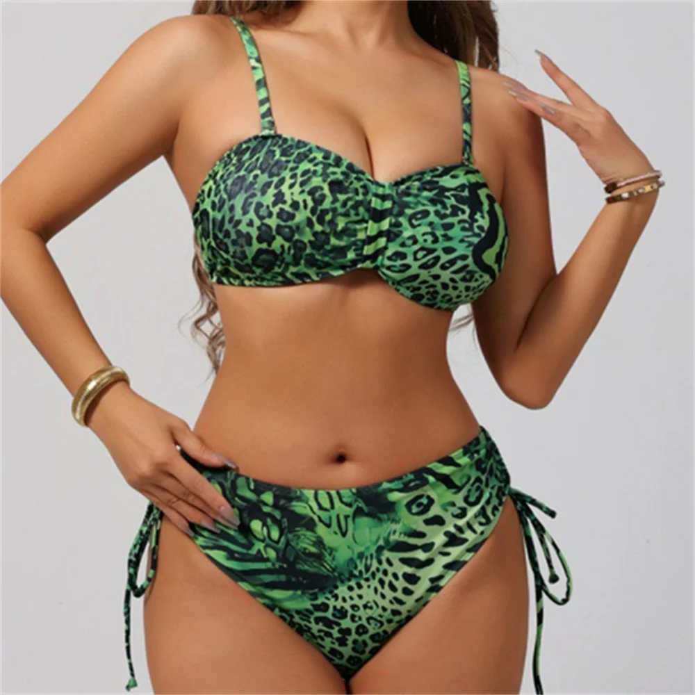 Sexy Green Leopard Bikini Set Drawstring Micro Thong Swimsuit Womens Bikinis and Tankinis Push Up Vacation Swimwear Beach Outfit
Sexy Green Leopard Bikini Set Drawstring Micro Thong Swimsuit Womens Bikinis and Tankinis Push Up Vacation Swimwear Beach Outfit