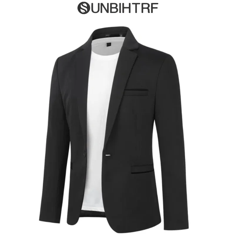 Men's Jacket Sporty Modern Stretch Blazer Men Slim Fit Leisure Jacket Business Suit Jacket
Men's Jacket Sporty Modern Stretch Blazer Men Slim Fit Leisure Jacket Business Suit Jacket
