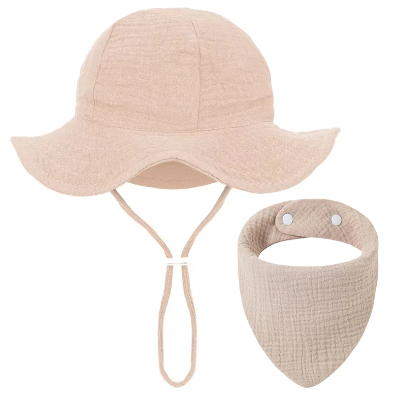 2pcs Kids Bucket Hat with Bibs Set Candy Solid Colors Boys Girls Baby Panama Caps Cotton Fisherman Sun Hat Children Accessories
2pcs Kids Bucket Hat with Bibs Set Candy Solid Colors Boys Girls Baby Panama Caps Cotton Fisherman Sun Hat Children Accessories