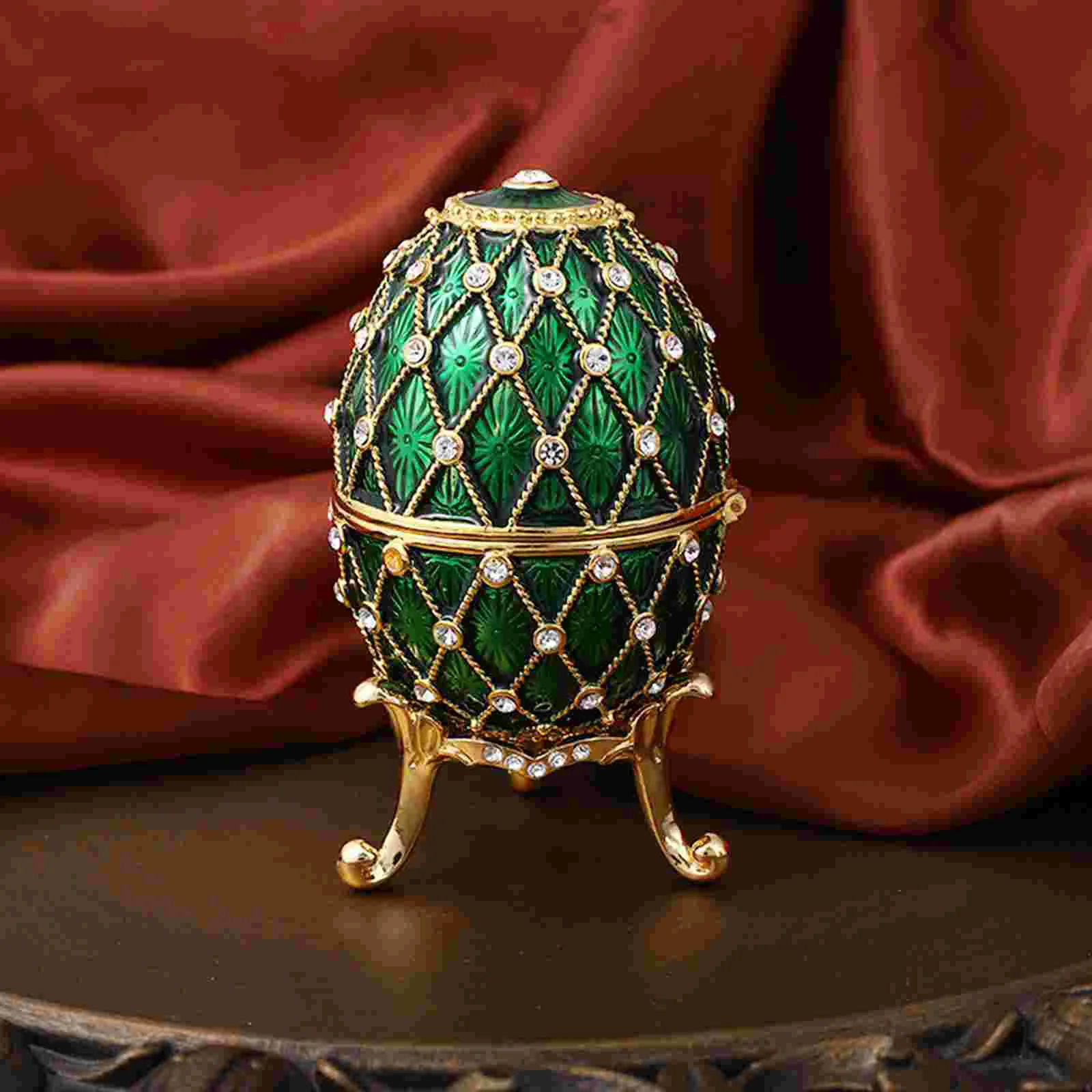 Egg Jewelry Box Dresser Decoration Desk Figurine Statue Shop Tabletop Ornaments Office Alloy Rhinestone Ring Case Holder
Egg Jewelry Box Dresser Decoration Desk Figurine Statue Shop Tabletop Ornaments Office Alloy Rhinestone Ring Case Holder