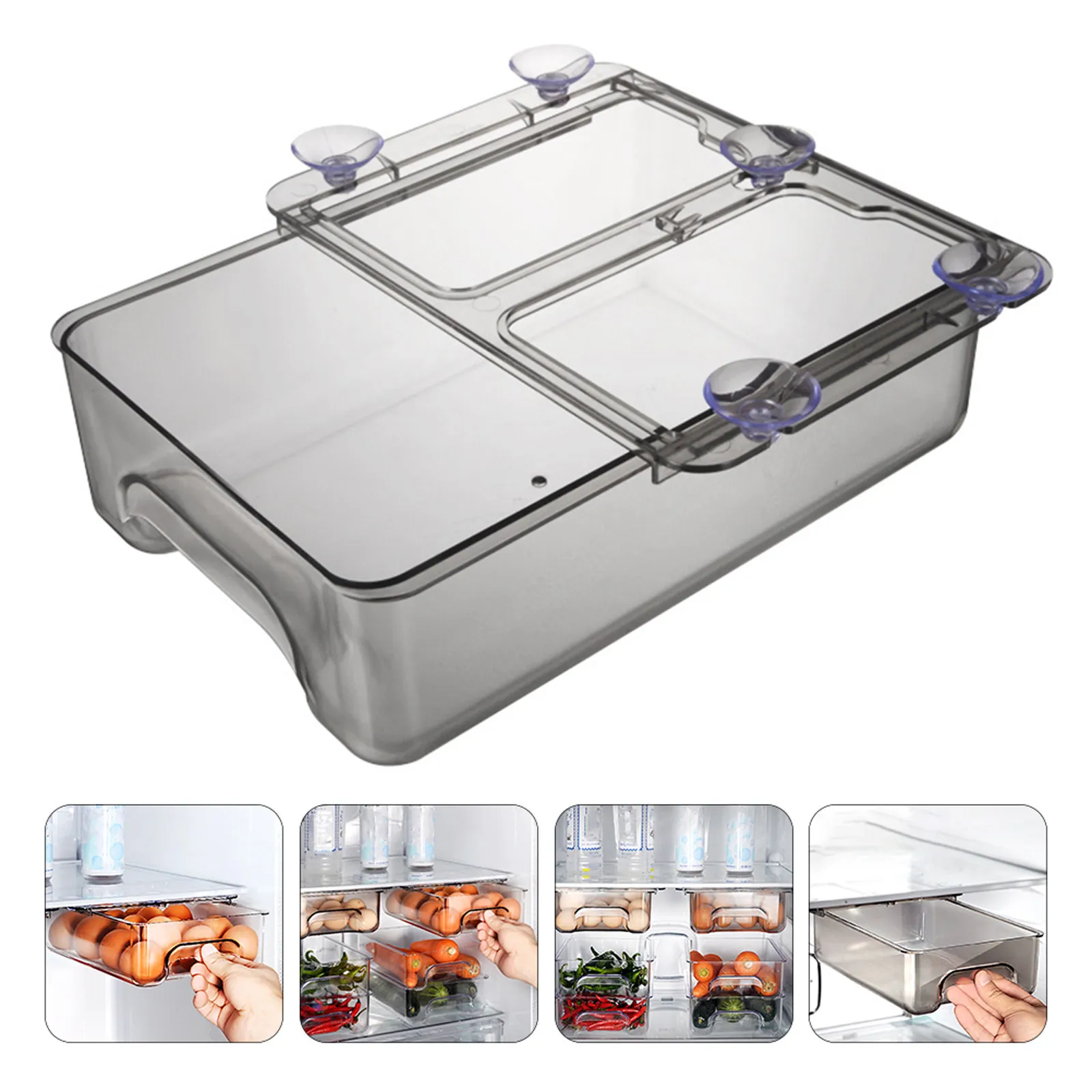 Drawer Type Food Suction Cup Preservation Box for Refrigerator Classified Food Storage Fresh Keeping Crisper Organizer Container
Drawer Type Food Suction Cup Preservation Box for Refrigerator Classified Food Storage Fresh Keeping Crisper Organizer Container