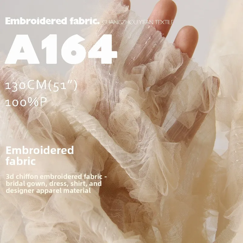 Chiffon Embroidered Fabric for Wedding Dress Childrens Clothing Design Cloth Handmade Diy By The Yard Sewing Material
Chiffon Embroidered Fabric for Wedding Dress Childrens Clothing Design Cloth Handmade Diy By The Yard Sewing Material