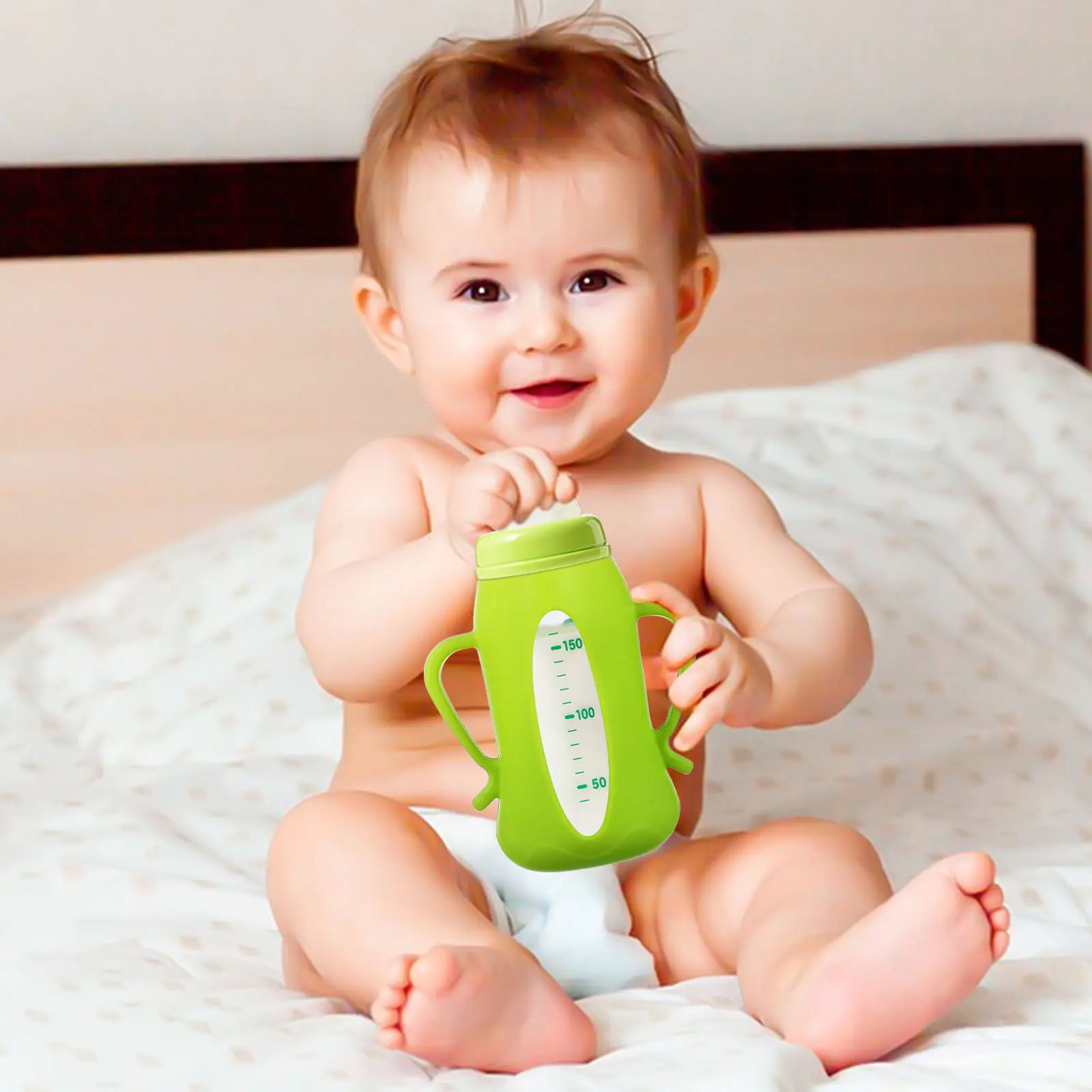 2Pcs Flexible Silicone Baby Bottle Sleeve Anti-Slip Bottle Protection Cover with Comfort Grip Handles Portable Lightweight
2Pcs Flexible Silicone Baby Bottle Sleeve Anti-Slip Bottle Protection Cover with Comfort Grip Handles Portable Lightweight
