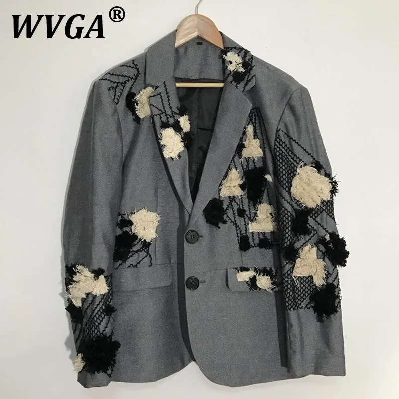 WVGA Spring Autumn New Man Tide Hair Spike Spider Web Decorate Design Trendy Blazer Niche Chic Casual Suit Jacket Ins Y2K W10583 
WVGA Spring Autumn New Man Tide Hair Spike Spider Web Decorate Design Trendy Blazer Niche Chic Casual Suit Jacket Ins Y2K W10583