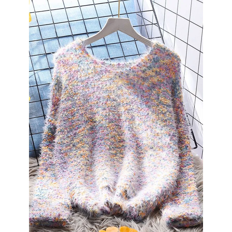 Women's Colorful Pullover Sweater for Spring and Autumn Versatile Long Sleeve Loose Knitted Top Hollow out Outer Match
Women's Colorful Pullover Sweater for Spring and Autumn Versatile Long Sleeve Loose Knitted Top Hollow out Outer Match