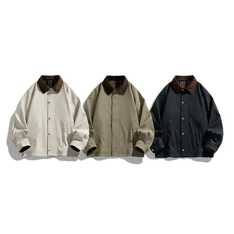 Faionable Loose Men's Jaet Spring New Sle Couple's Turn-down Collar Hunting Jaet Wool Material Long Sve
Faionable Loose Men's Jaet Spring New Sle Couple's Turn-down Collar Hunting Jaet Wool Material Long Sve