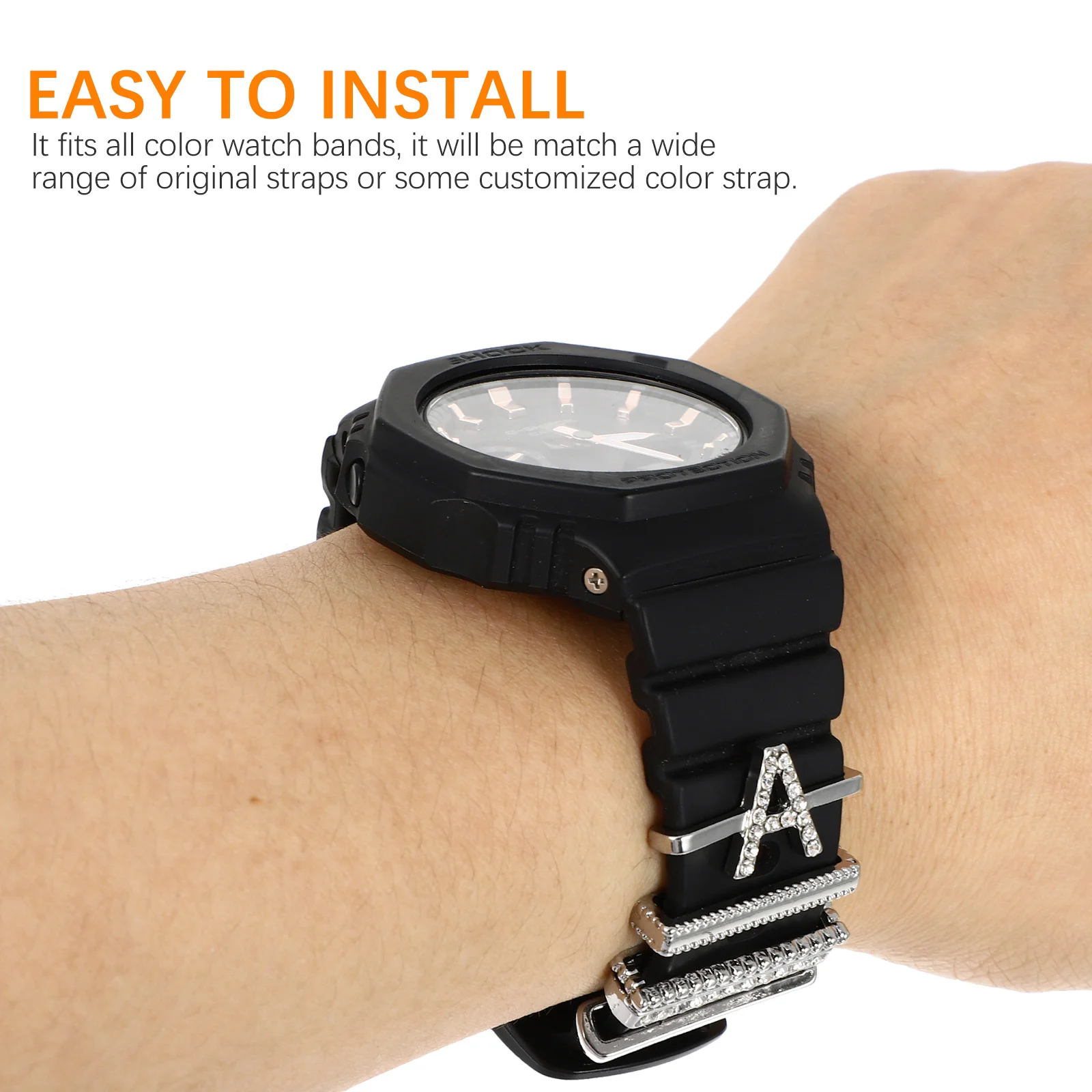 5Pcs Letter Decorative Watch Band Zinc Alloy Stylish Elegant Charm for Wedding Party Banquet Compatible 38Mm Watchband
5Pcs Letter Decorative Watch Band Zinc Alloy Stylish Elegant Charm for Wedding Party Banquet Compatible 38Mm Watchband