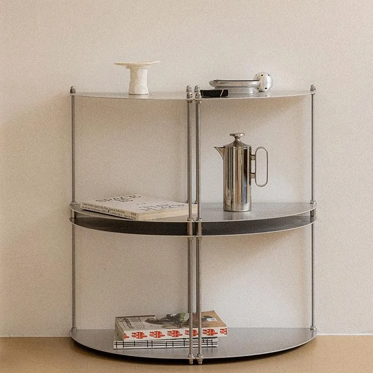 Bauhaus Modular Stainless Steel Storage Rack Fan-Shaped Floor Stand Living Room Bedside Table Bookshelf Edge Coffee Movable
Bauhaus Modular Stainless Steel Storage Rack Fan-Shaped Floor Stand Living Room Bedside Table Bookshelf Edge Coffee Movable
