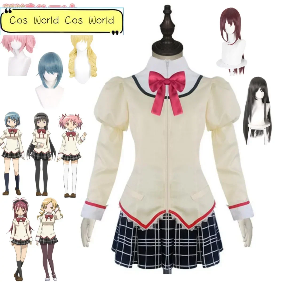 Парик для косплея Puella Magi Madoka Magica Kaname Madoka Akemi Homura Tomoe Mami Miki Sayaka школьная форма
Парик для косплея Puella Magi Madoka Magica Kaname Madoka Akemi Homura Tomoe Mami Miki Sayaka школьная форма