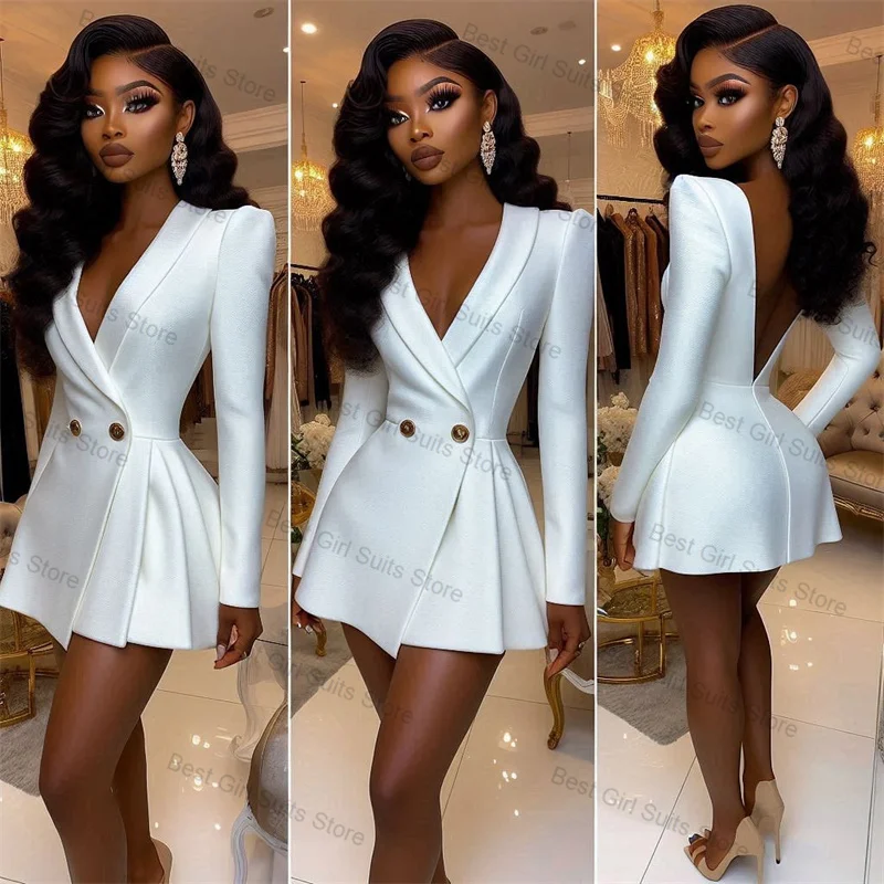 White Women Suit Skirt 1 Pcs Long Blazer Sexy Backless Cotton Formal Office Lady Jacket Customized Wedding Tuxedos Prom Dress
White Women Suit Skirt 1 Pcs Long Blazer Sexy Backless Cotton Formal Office Lady Jacket Customized Wedding Tuxedos Prom Dress