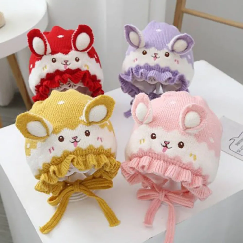 Woolen Yarn Baby Hat Warm Windproof Baby Knitted Woolen Hat Soft and Skin Friendly Thickening Girl's Ear Protection Cap
Woolen Yarn Baby Hat Warm Windproof Baby Knitted Woolen Hat Soft and Skin Friendly Thickening Girl's Ear Protection Cap
