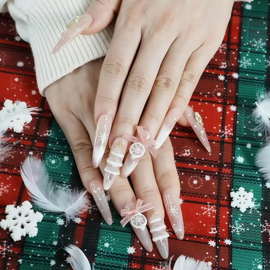 Red Heart Press On Nails Medium Almond - Handmade Classic White French Tip, Creamy Nude Glossy Reusable False Nails (Creamy Heart French, M)
Red Heart Press On Nails Medium Almond - Handmade Classic White French Tip, Creamy Nude Glossy Reusable False Nails (Creamy Heart French, M)