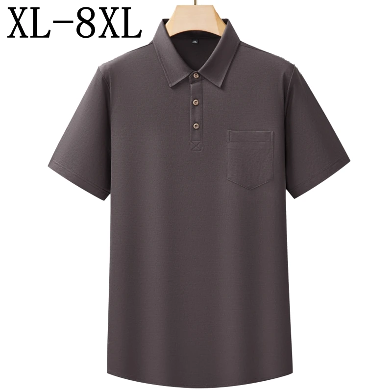Мужские рубашки поло 8XL, 7XL, 6XL, новинка 2026 года, летние, класса люкс, из дышащего хлопка, с карманом, свободного кроя
Мужские рубашки поло 8XL, 7XL, 6XL, новинка 2026 года, летние, класса люкс, из дышащего хлопка, с карманом, свободного кроя
