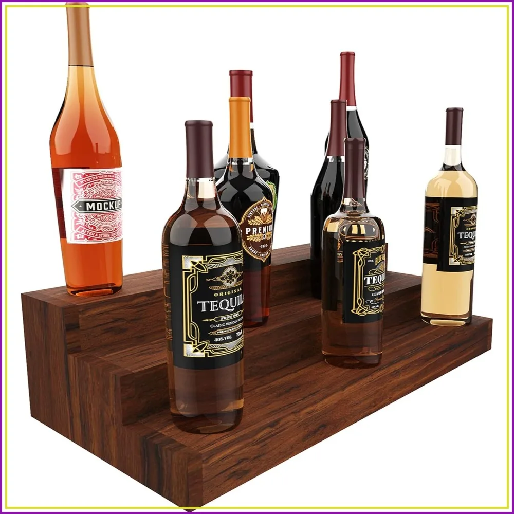 24 Inch 3 Tier Liquor Bottle Display Shelf, Holds 18 Bottles, Real Wood, No Installation Required
24 Inch 3 Tier Liquor Bottle Display Shelf, Holds 18 Bottles, Real Wood, No Installation Required