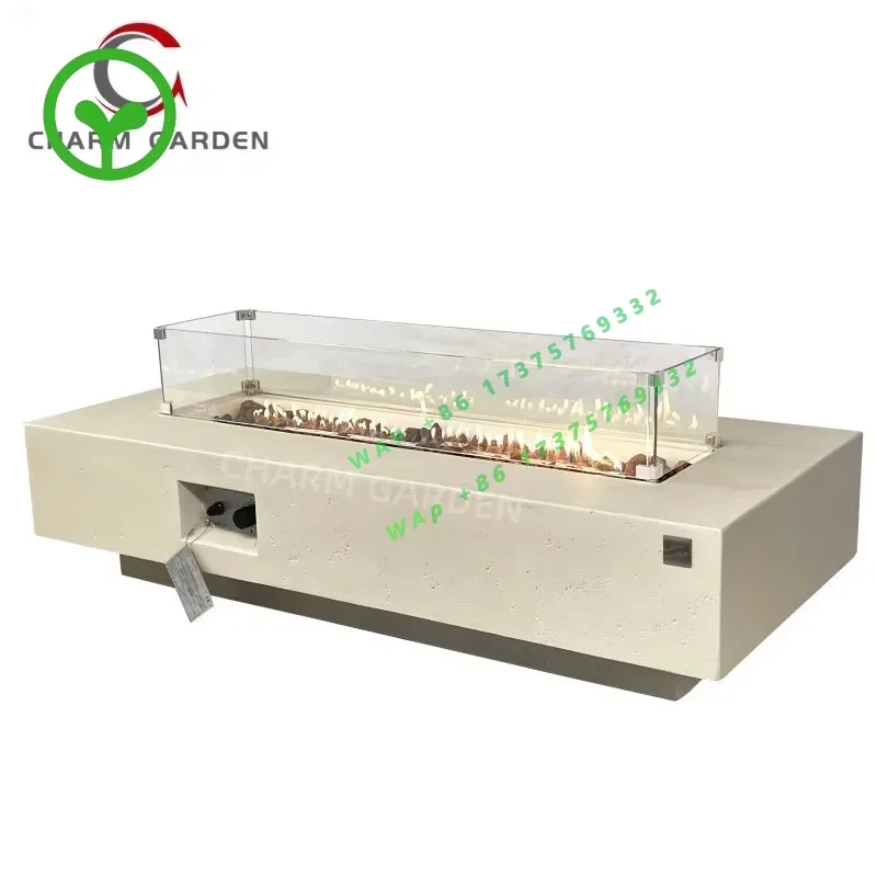 【specialized】Hot Sales Rectangular Garden Table With Real Flame Outdoor Fireplace In Glass Fiber Reinforce Concrete
【specialized】Hot Sales Rectangular Garden Table With Real Flame Outdoor Fireplace In Glass Fiber Reinforce Concrete