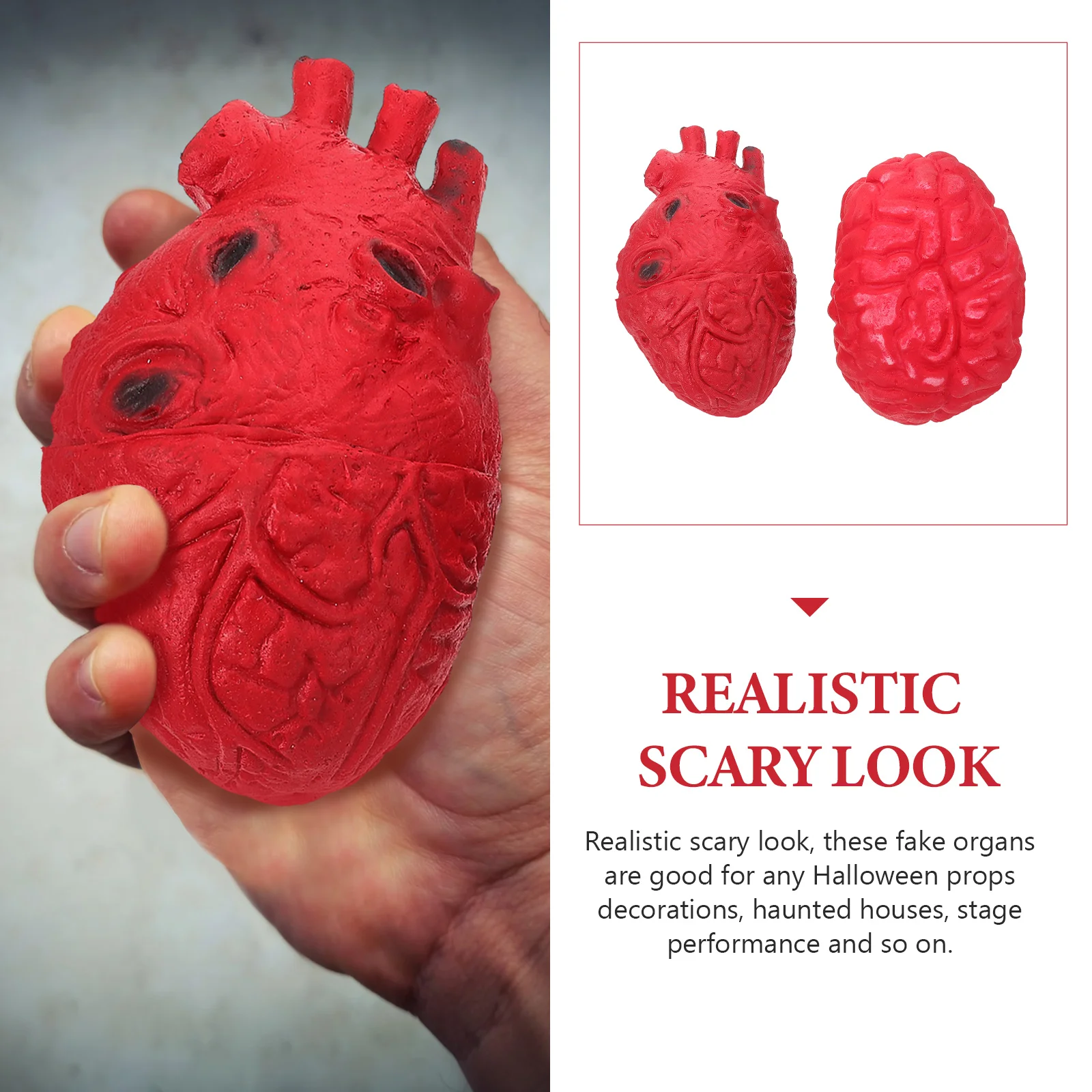 2 Pcs Simulated Organ Props Halloween Organs Body Simulation Brains Cosplay Model
2 Pcs Simulated Organ Props Halloween Organs Body Simulation Brains Cosplay Model