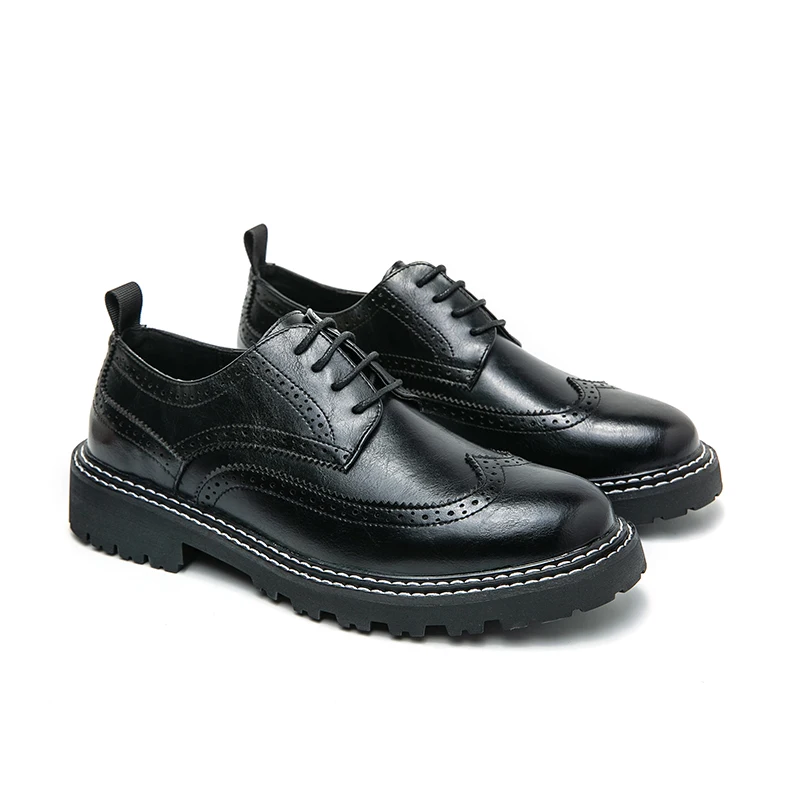 New Fashion Comfortable Black / Black White PU Leather Lace-Up Carved Pointed Toe Flat Man Casual Classic Dress Gentleman Shoes
New Fashion Comfortable Black / Black White PU Leather Lace-Up Carved Pointed Toe Flat Man Casual Classic Dress Gentleman Shoes