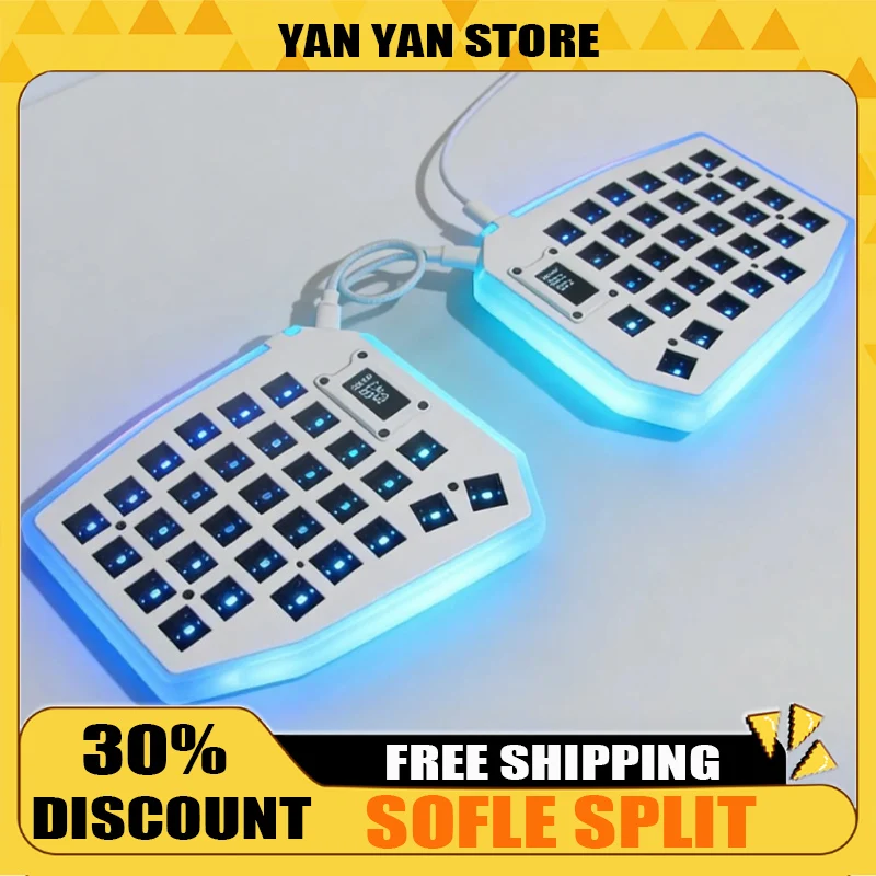 Комплект клавиатуры Sofle Split Магнитная панель Комплект проводной клавиатуры Корпус из акрилового алюминиевого сплава 60 клавиш с экраном Diy Rgb Поддержка Qmk
Комплект клавиатуры Sofle Split Магнитная панель Комплект проводной клавиатуры Корпус из акрилового алюминиевого сплава 60 клавиш с экраном Diy Rgb Поддержка Qmk