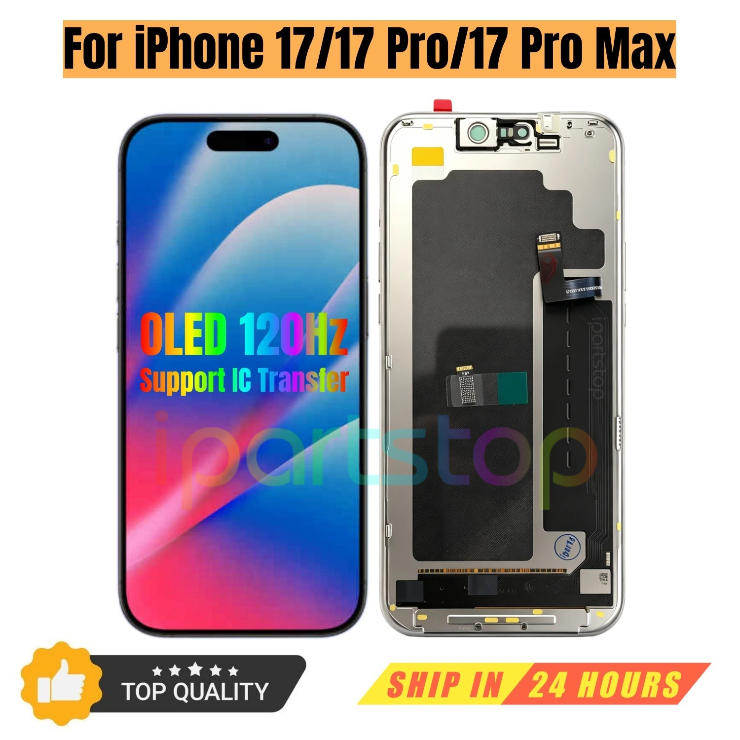 iParts Replacement New Display for iPhone 17 Pro Max 17 Pro DD Retina OLED 120Hz Retina LCD Touch Screen Assembly Tested
iParts Replacement New Display for iPhone 17 Pro Max 17 Pro DD Retina OLED 120Hz Retina LCD Touch Screen Assembly Tested