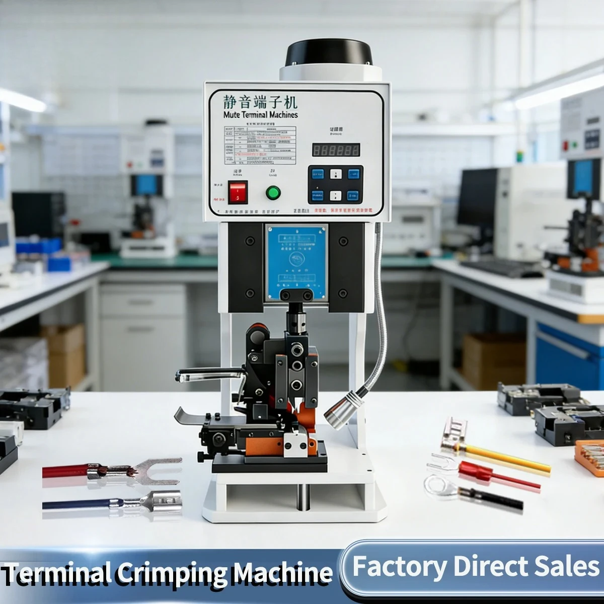 w Single Vertical Horizontal Mold for Cable Wire Flat Cable Automatic Mute Terminal Crimping Machine 1.5T-3T Cable Crimper Tool
w Single Vertical Horizontal Mold for Cable Wire Flat Cable Automatic Mute Terminal Crimping Machine 1.5T-3T Cable Crimper Tool