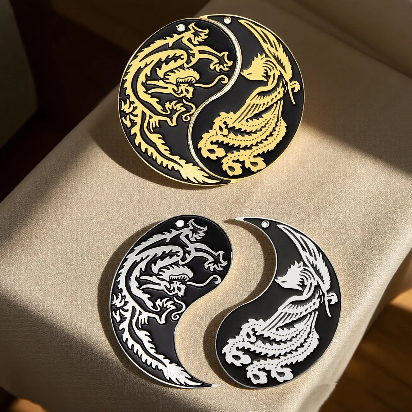 Custom Couple Name Commemorative Date Chinese Style Dragon Phoenix Auspicious Magatama Pendant Stainless Steel DIY Jewelry Gift
Custom Couple Name Commemorative Date Chinese Style Dragon Phoenix Auspicious Magatama Pendant Stainless Steel DIY Jewelry Gift