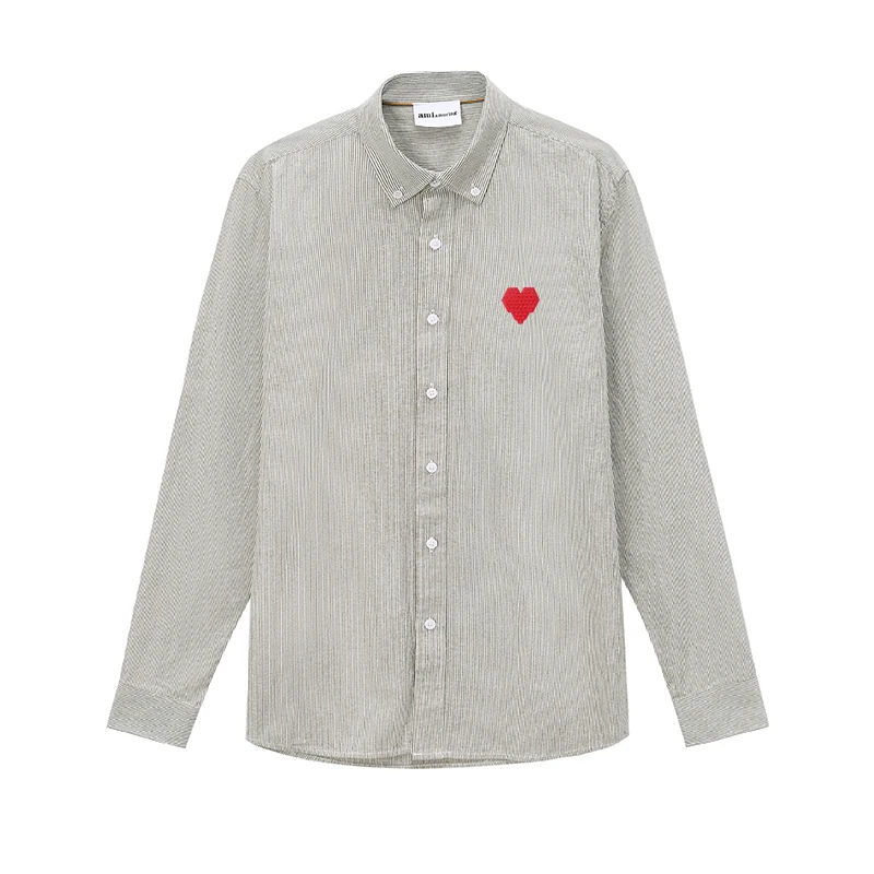 100% cotton high-end designer brand heart-shaped embroidered men's spring casual long sleeved shirt ami amoring top shirt
100% cotton high-end designer brand heart-shaped embroidered men's spring casual long sleeved shirt ami amoring top shirt