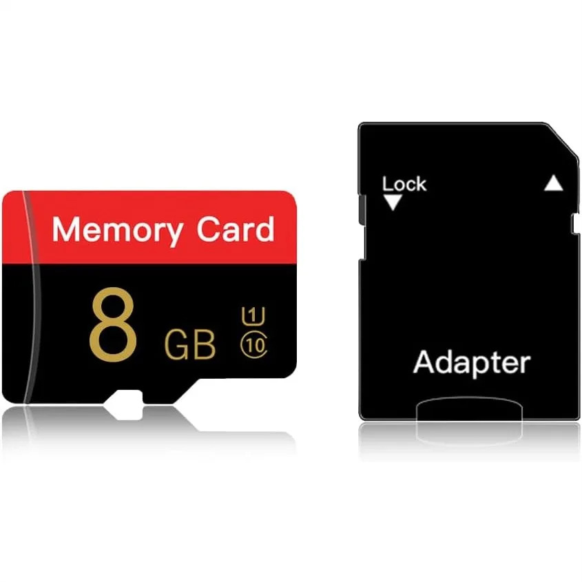 Micro Memory Card 8GB with Adapter, C10/U1/UHS-I/A1 TF Card for Camera Smartphone Tablet Drone
Micro Memory Card 8GB with Adapter, C10/U1/UHS-I/A1 TF Card for Camera Smartphone Tablet Drone