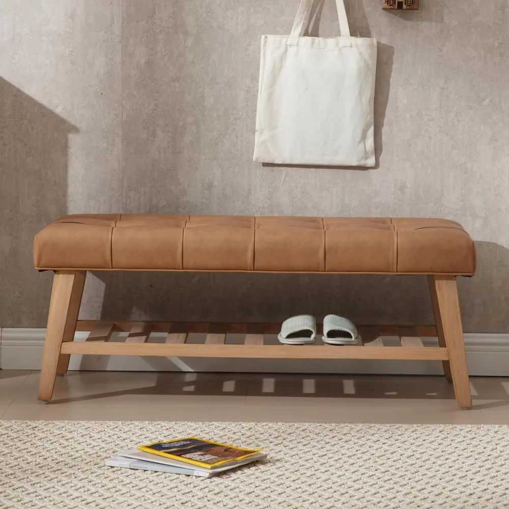 Entryway Bench with Shoe Storage, Leather Upholstered Wood Storage Bench for Living Room Window Bench with Storage for Bedroom
Entryway Bench with Shoe Storage, Leather Upholstered Wood Storage Bench for Living Room Window Bench with Storage for Bedroom