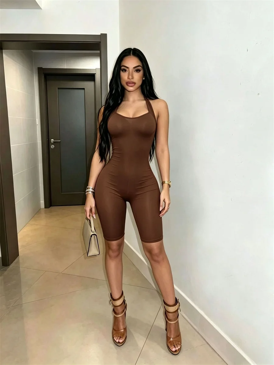 Sisterlinda Women Sexy See Through Backless Romper Trend Halter Sleeveless Low-Neck Sleeveless Coquette Club Street Playsuits
Sisterlinda Women Sexy See Through Backless Romper Trend Halter Sleeveless Low-Neck Sleeveless Coquette Club Street Playsuits
