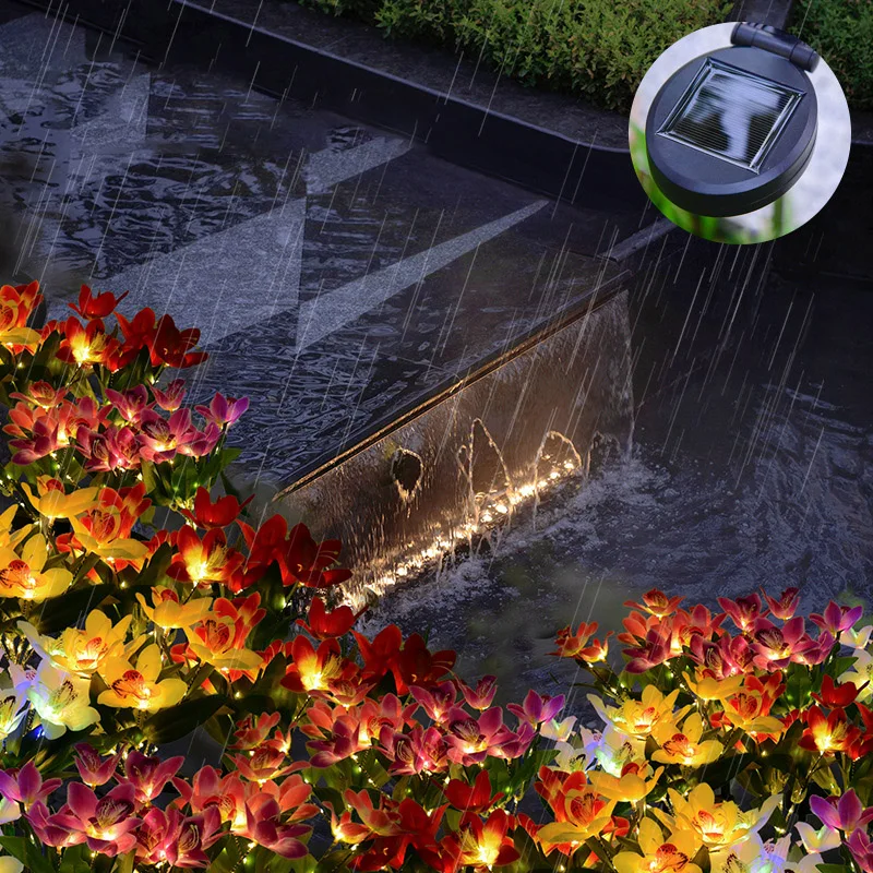 7 head LED Solar Ground Lights,Artificial Flower Lawn Lights Solar Orchid Lights For Patio Yard Garden Christmas Decoration
7 head LED Solar Ground Lights,Artificial Flower Lawn Lights Solar Orchid Lights For Patio Yard Garden Christmas Decoration