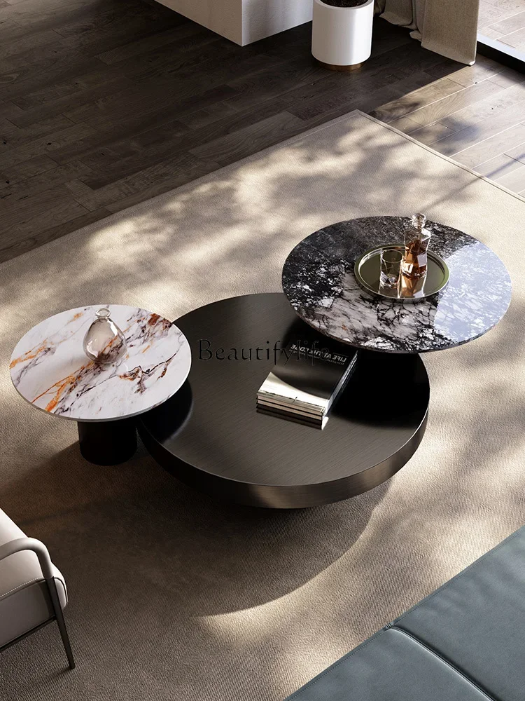Whole house furniture Italian Stone Plate Size Coffee Table Combination round Light Luxury Post-Modern Minimalist Stainless Stee
Whole house furniture Italian Stone Plate Size Coffee Table Combination round Light Luxury Post-Modern Minimalist Stainless Stee