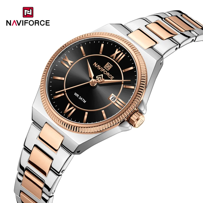 NAVIFORCE NF5073 Casual Women's Quartz Watch Retro 3ATM Waterproof Stainless Steel Band High-Quality Ladies Watch
NAVIFORCE NF5073 Casual Women's Quartz Watch Retro 3ATM Waterproof Stainless Steel Band High-Quality Ladies Watch