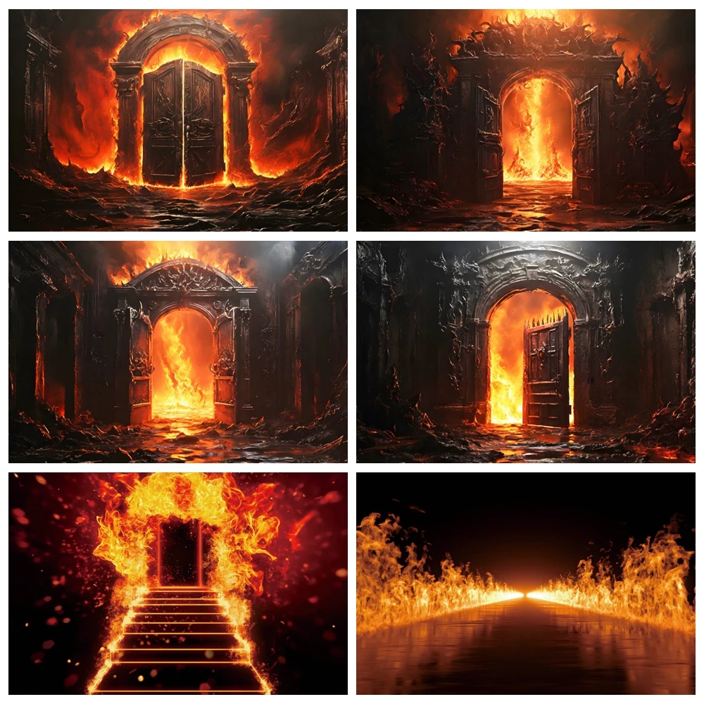 Hell Gate Hellfire Halloween Backdrop Horror Hell Flame Gate Grim Reaper Halloween Party Photography Background Photo Studio
Hell Gate Hellfire Halloween Backdrop Horror Hell Flame Gate Grim Reaper Halloween Party Photography Background Photo Studio