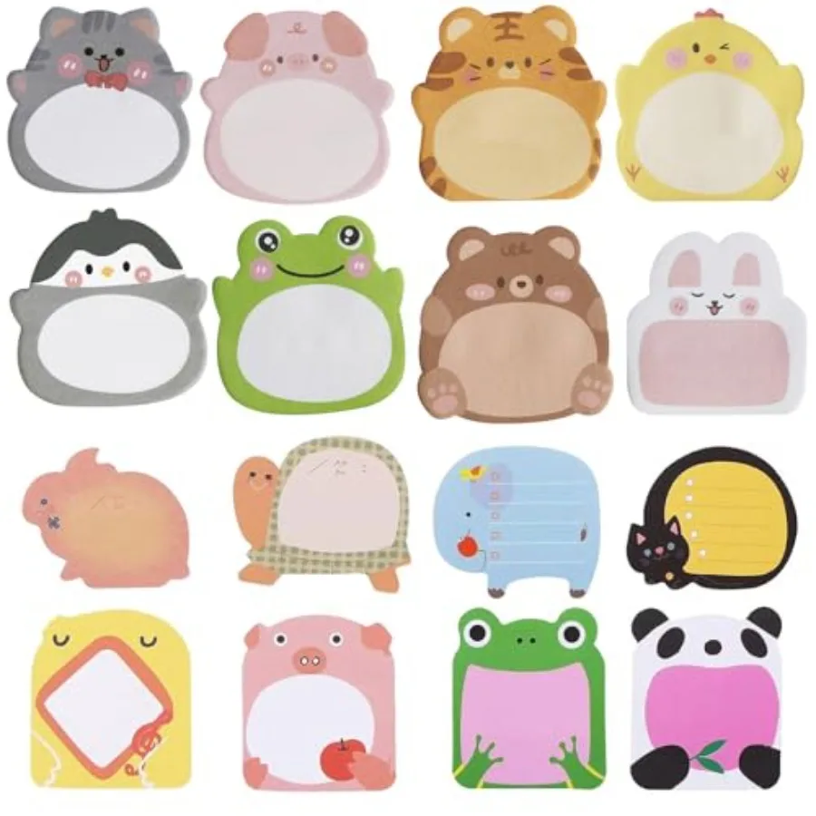 32 Pads Cute Sticky Notes, Animal Sticky Notes Self Adhesive Cartoon Notes Memo Pads Notes Page School Tab for School Office Su
32 Pads Cute Sticky Notes, Animal Sticky Notes Self Adhesive Cartoon Notes Memo Pads Notes Page School Tab for School Office Su