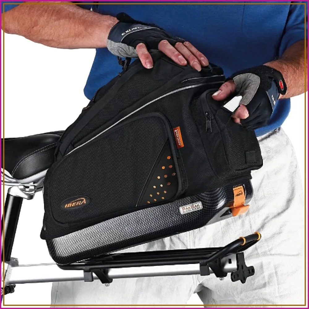 17L Clip-On Bike Rack Bag with Shoulder Strap, Hard Base & Reflective Trim, Daily Commute Bicycle Bag
17L Clip-On Bike Rack Bag with Shoulder Strap, Hard Base & Reflective Trim, Daily Commute Bicycle Bag