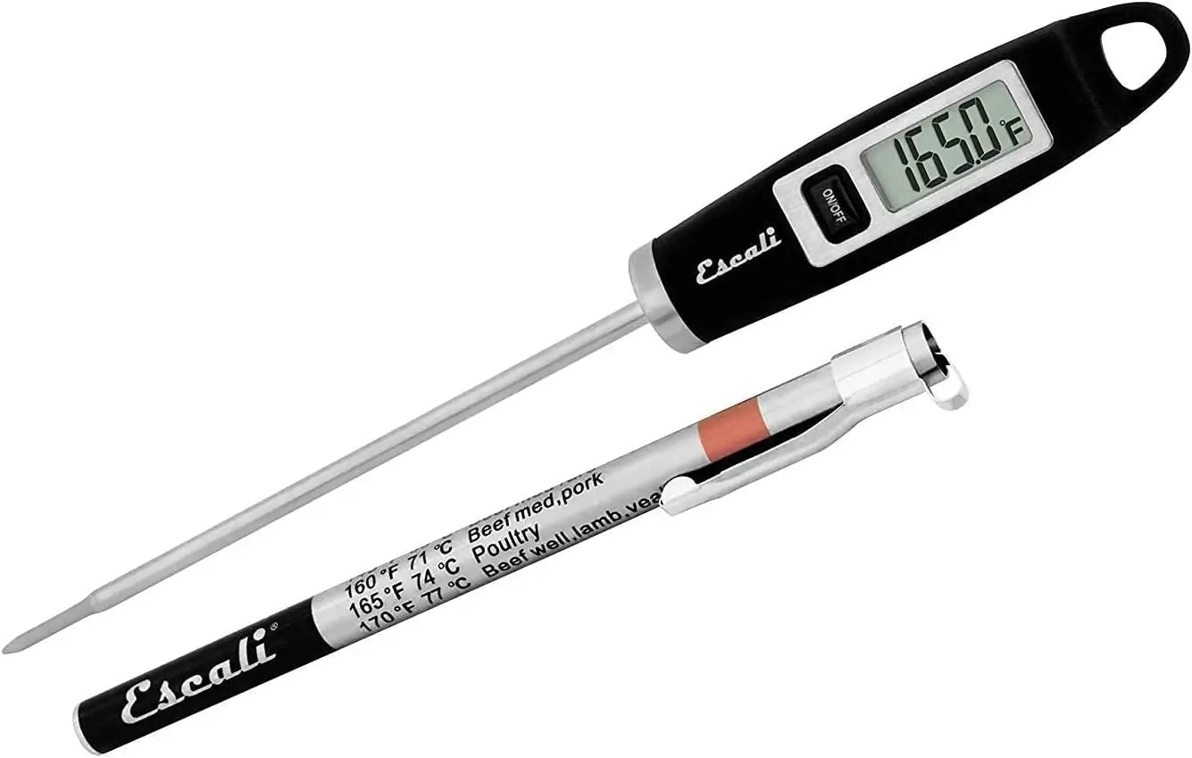 Digital Meat Thermometer with Extra Long Probe, NSF Certified, Fast & Accurate
Digital Meat Thermometer with Extra Long Probe, NSF Certified, Fast & Accurate