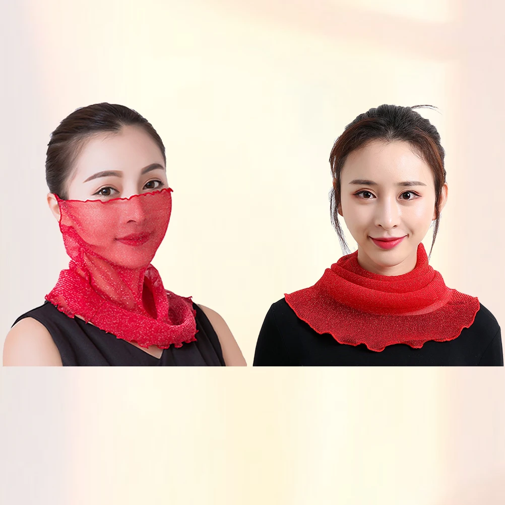 2pcs Veil Scarf Neck Gaiter Thin Lightweight Summer Bib For Women Scarf Mask Women Outdoor Sports Red
2pcs Veil Scarf Neck Gaiter Thin Lightweight Summer Bib For Women Scarf Mask Women Outdoor Sports Red