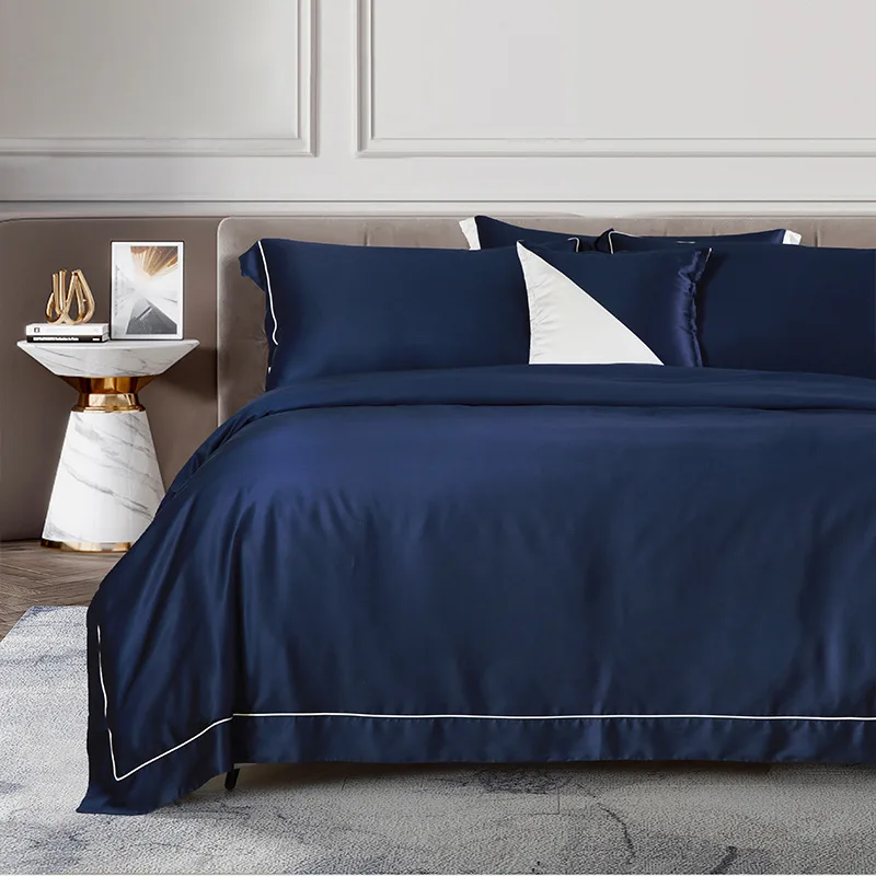 American Blue Luxury Sheets Set, 4 Pcs Silky Bedding Set 1 Deep Pocket Fitted Sheet + 1 Flat Sheet + 2 Pillowcases
American Blue Luxury Sheets Set, 4 Pcs Silky Bedding Set 1 Deep Pocket Fitted Sheet + 1 Flat Sheet + 2 Pillowcases
