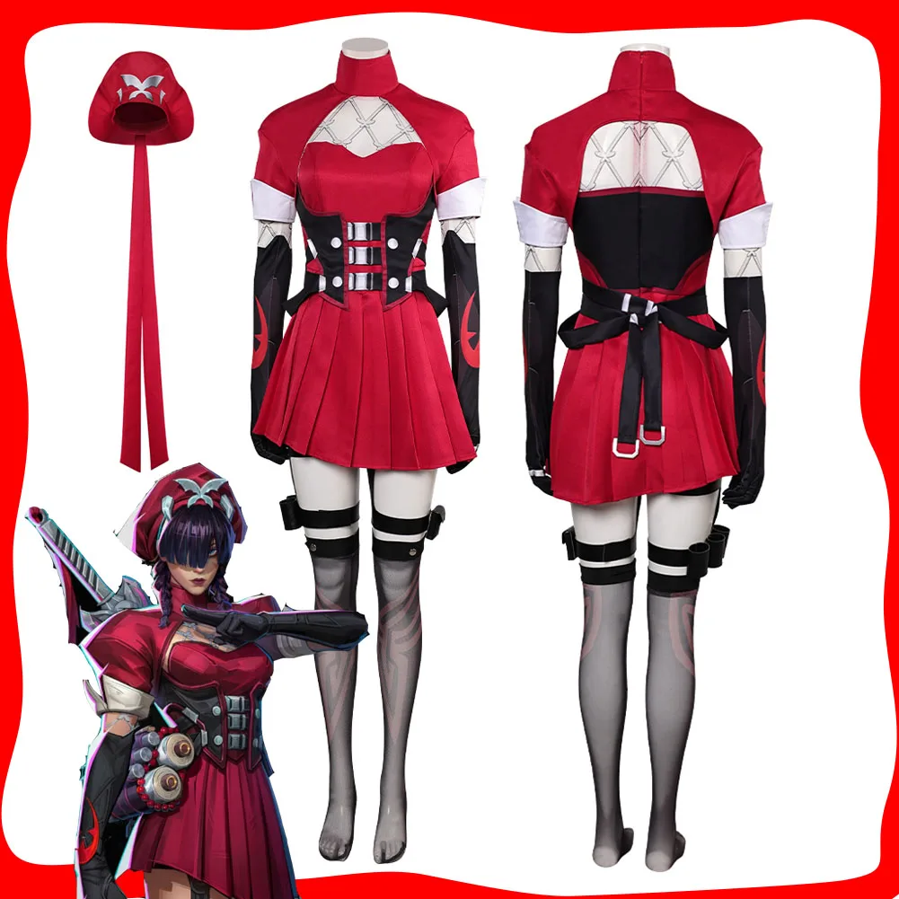 Game Rivals Psylocke Cosplay Women Fantasy Red Dress Hat Set Costume Diguise Outfits for Adult Female Halloween Carnival Suit
Game Rivals Psylocke Cosplay Women Fantasy Red Dress Hat Set Costume Diguise Outfits for Adult Female Halloween Carnival Suit